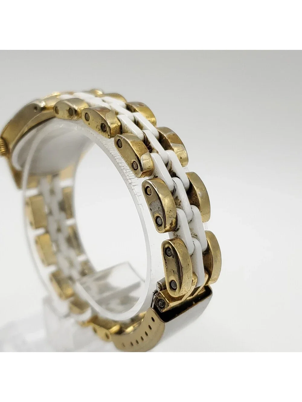 Armitron Now Ceramic Watch Women New Battery Gold-Tone 27mm